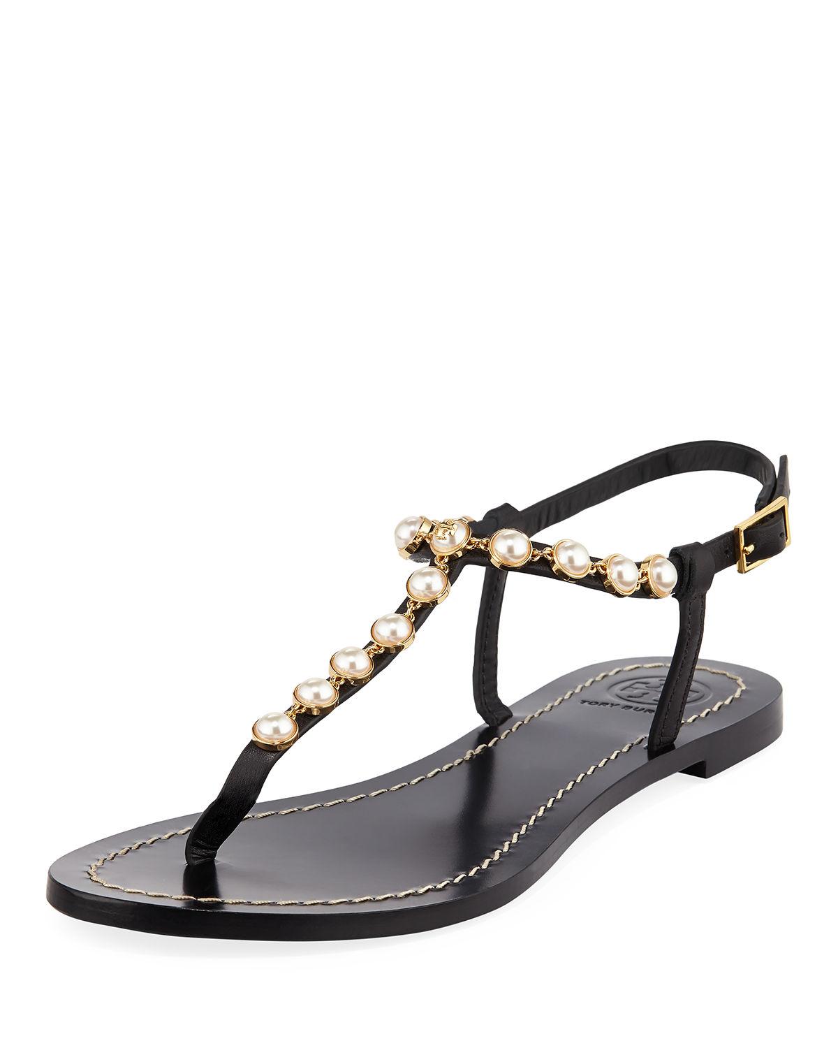 Emmy pearl sandal tory burch hot sale