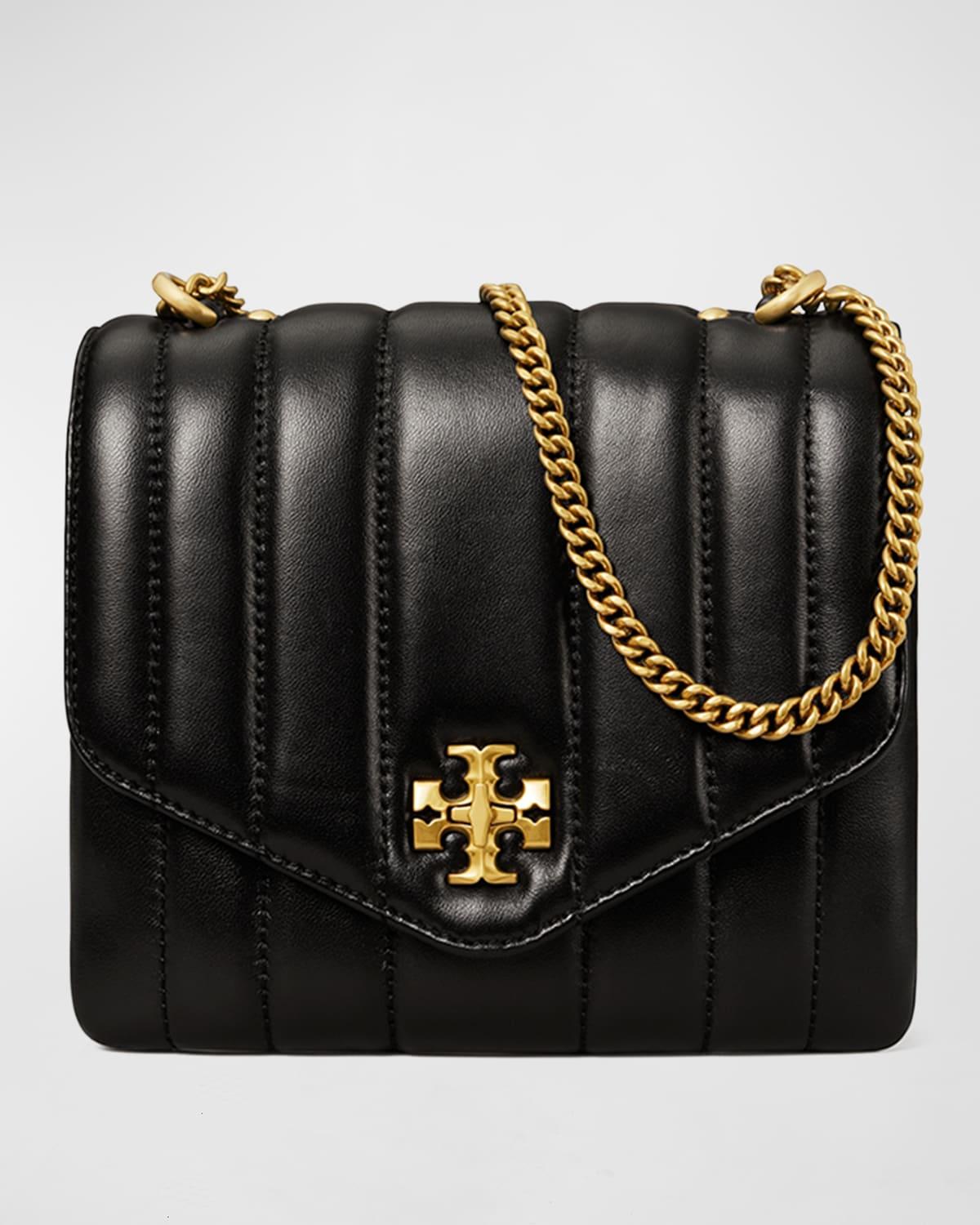 Tory Burch Kira Quilted Lambskin Square Crossbody Bag in Black | Lyst