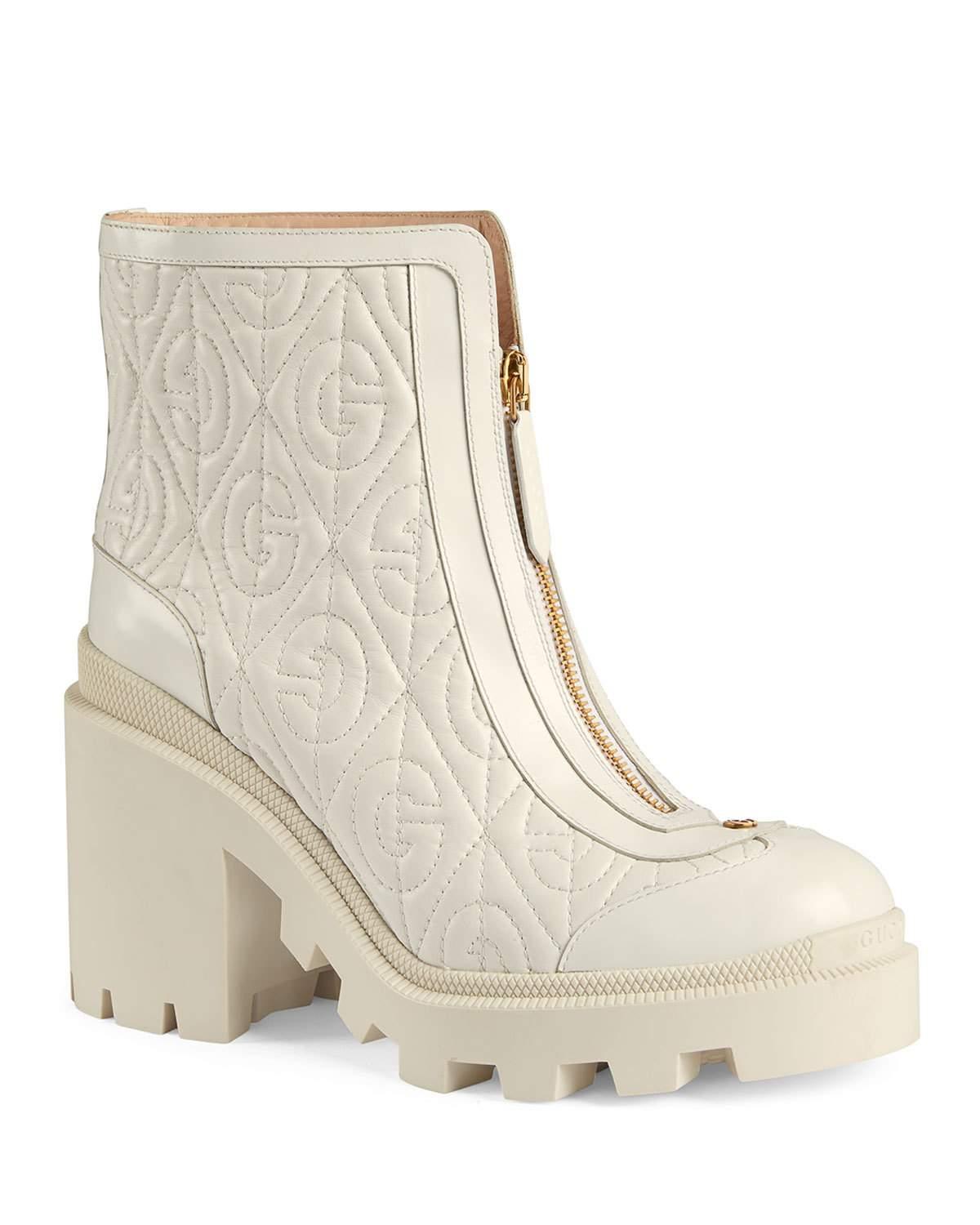 gucci white booties