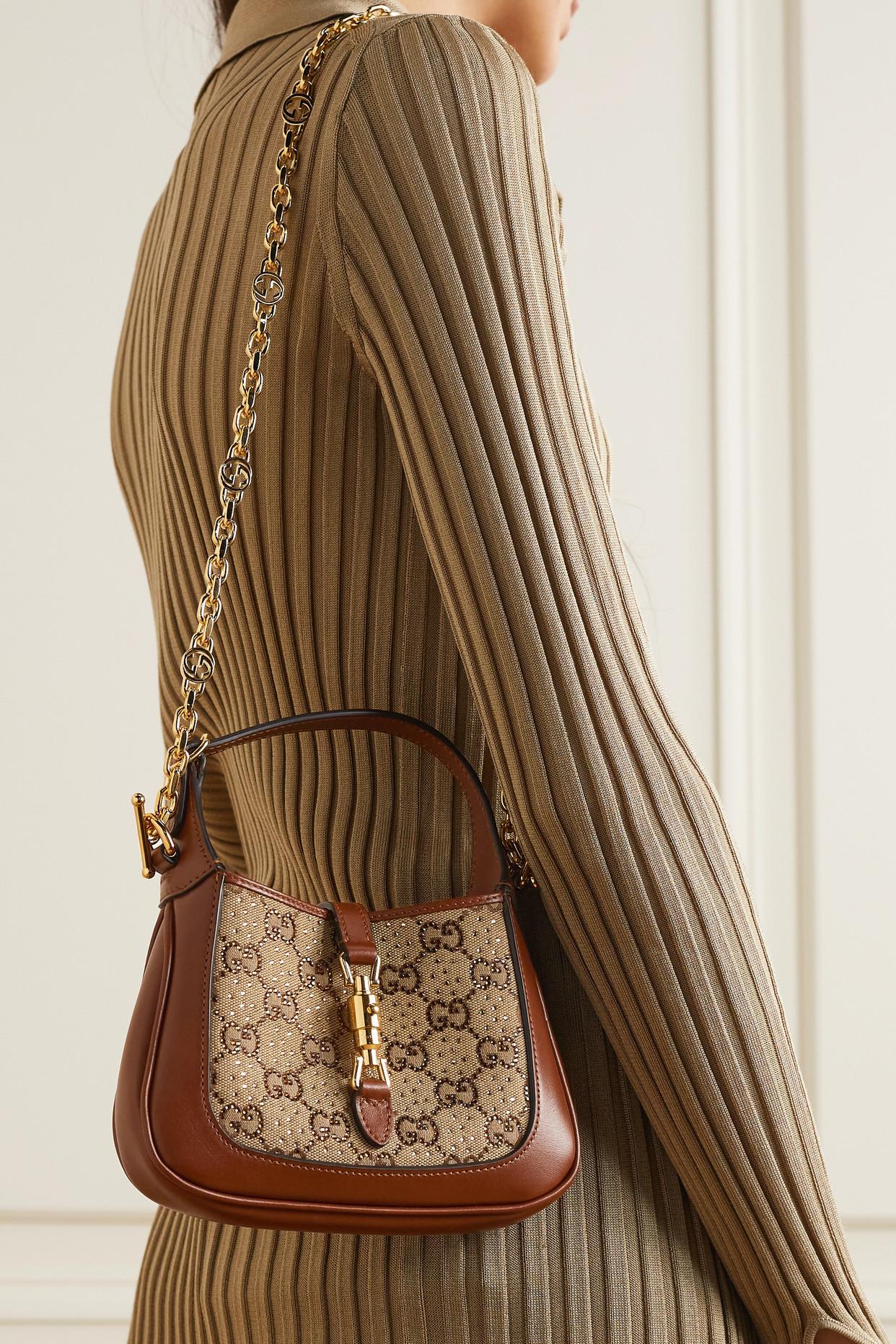 Gucci GG Crystal Jackie Bag - Gold Shoulder Bags, Handbags - GUC1309396