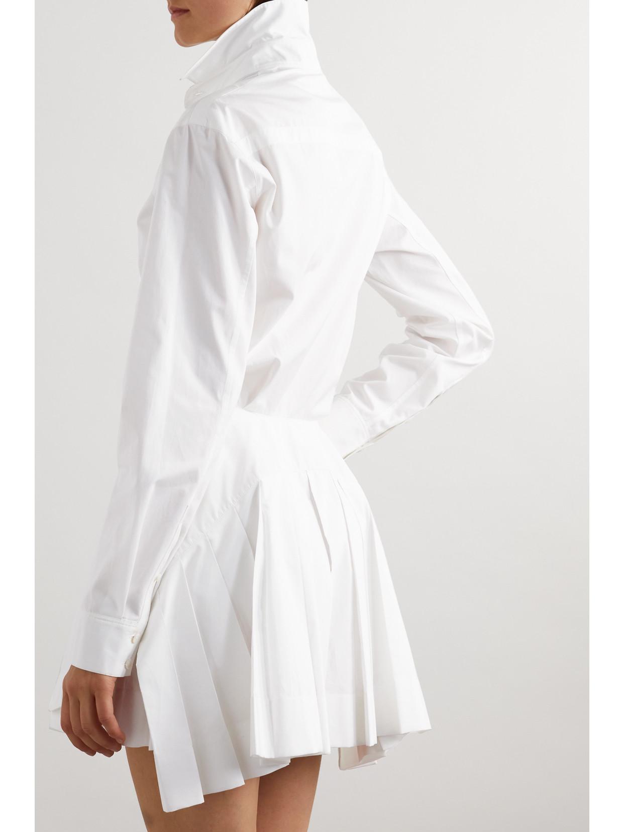 alaia white shirt dress poplin shirt dress