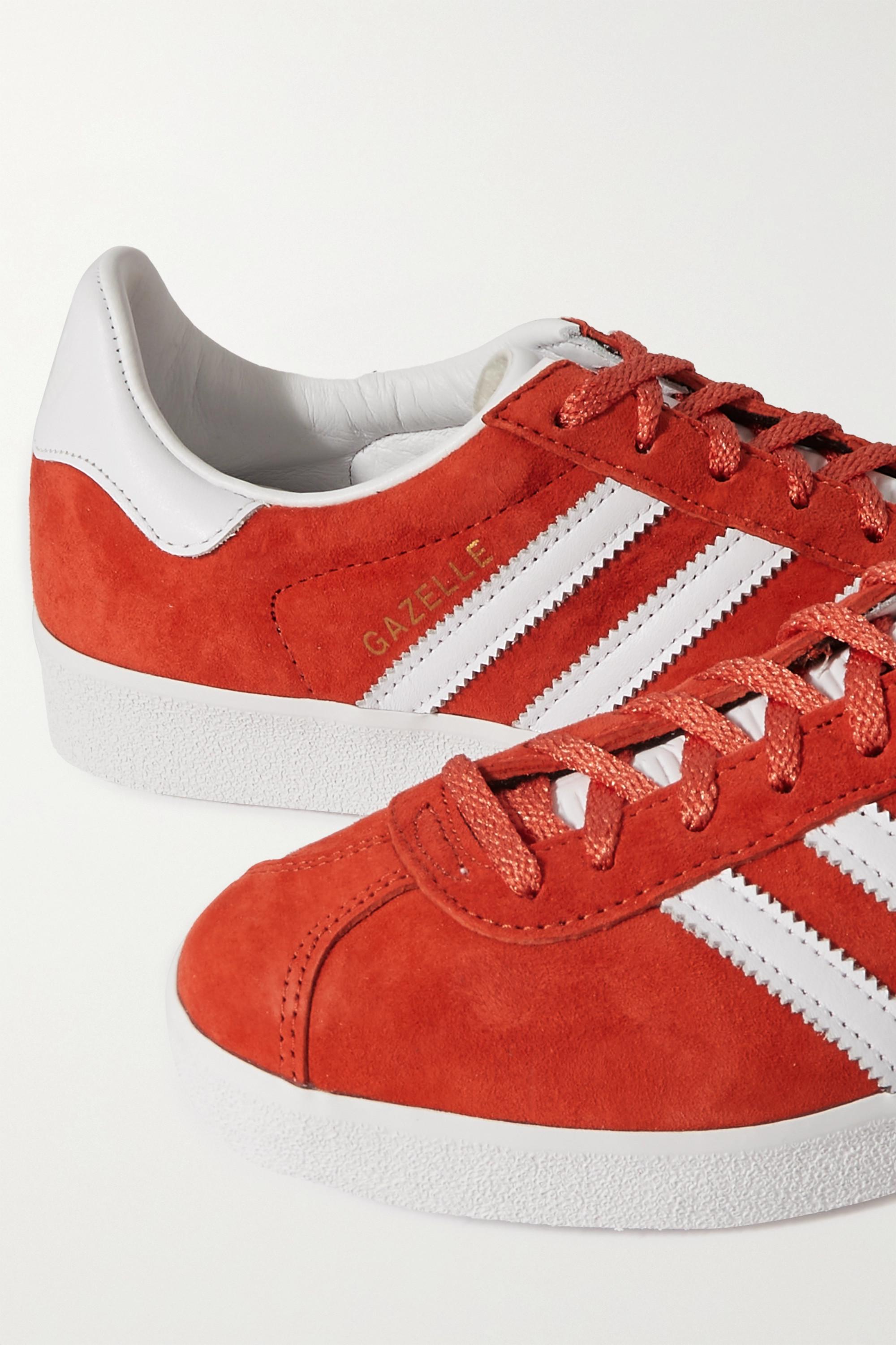 adidas Originals Gazelle 85 Leather-trimmed Suede Sneakers in Red | Lyst  Australia