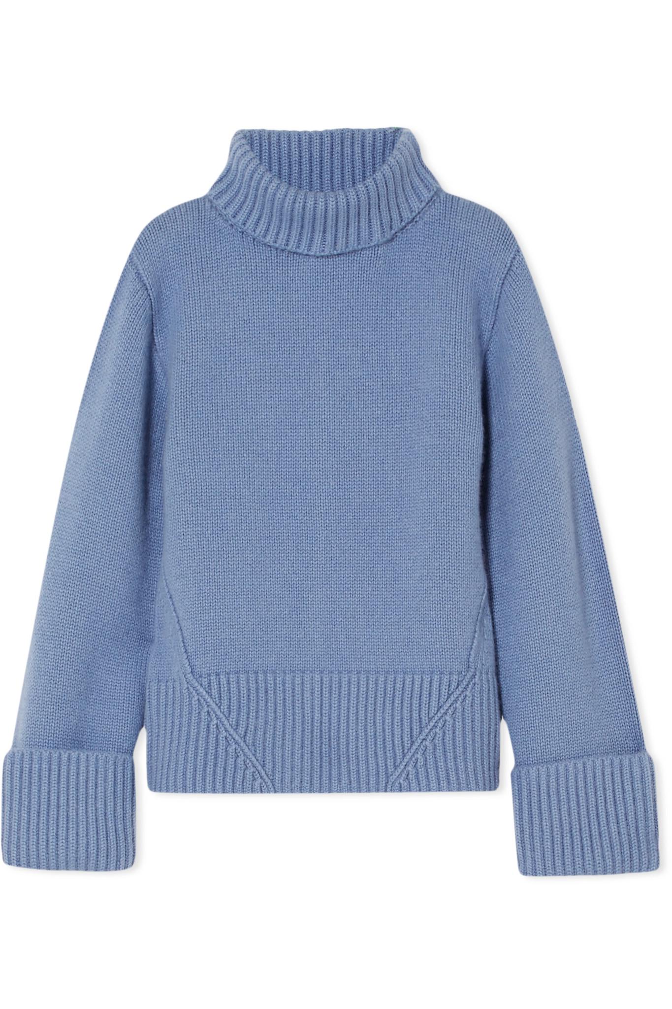 Khaite Wallis Cashmere Turtleneck Sweater in Light Blue (Blue) - Lyst