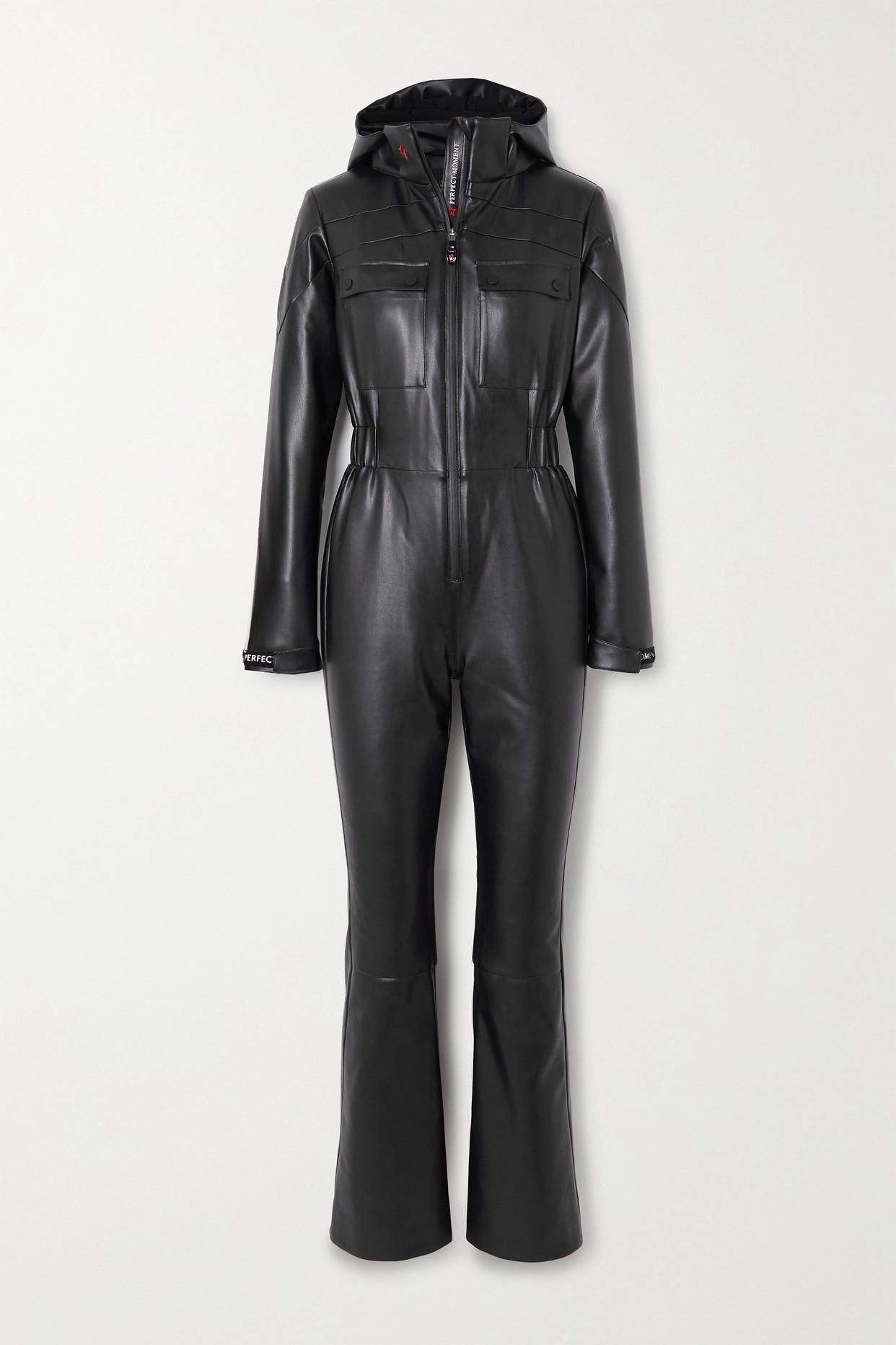 Perfect Moment Corrie Faux Leather Ski Suit in Black Lyst