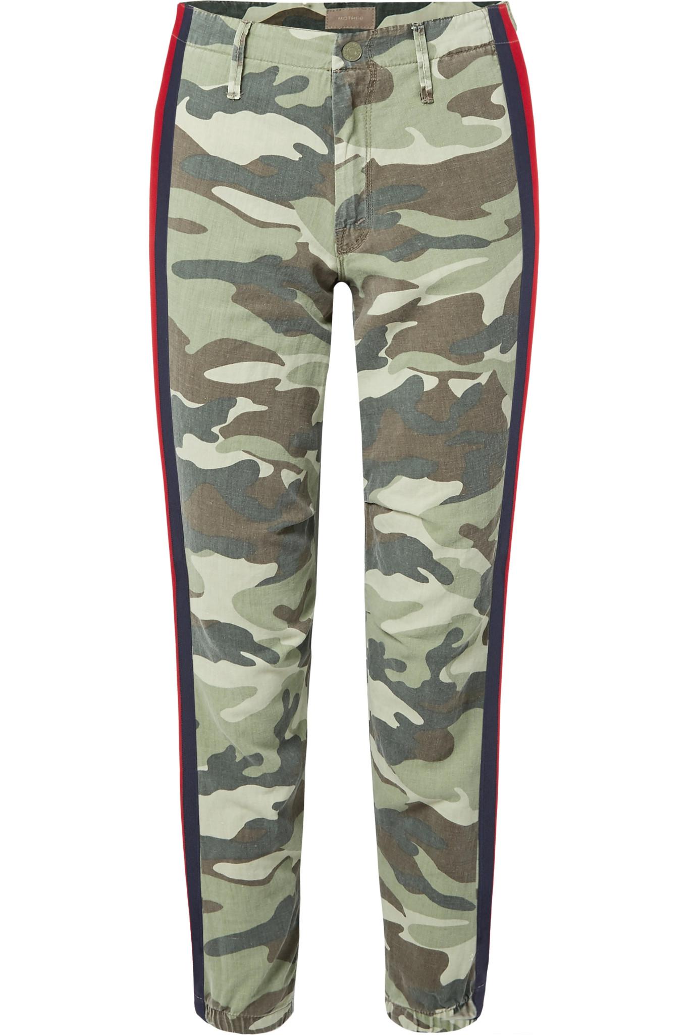 Mother No Zip Misfit Striped Camouflage 