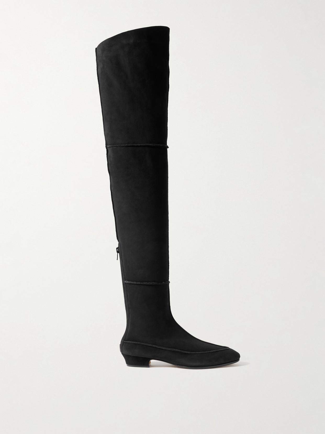 ロングブーツ The Row Awar suede over-the-knee boots Awar suede over-the-knee boots in brown - The Row | Mytheresa