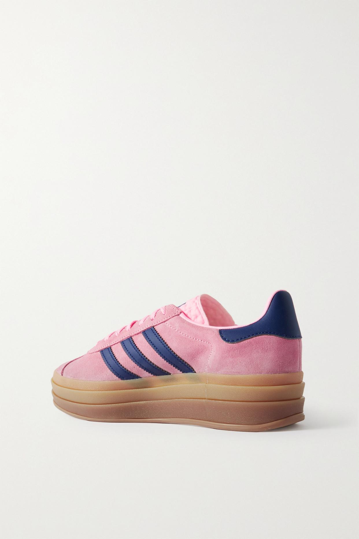 adidas Originals Gazelle Bold Leather-trimmed Suede Platform Sneakers in  Pink | Lyst
