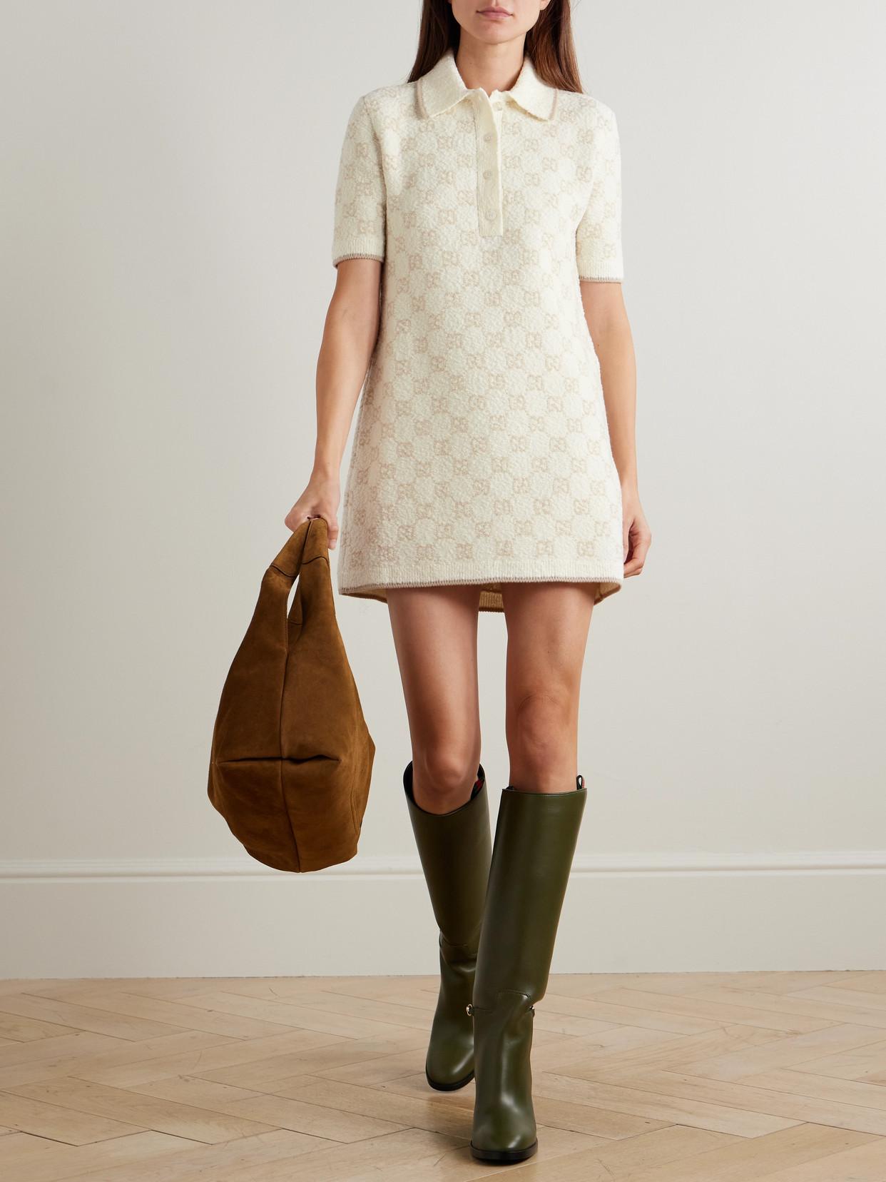 gucci knit dress Gucci Pink Crepe Silk Wool Cocktail Dress