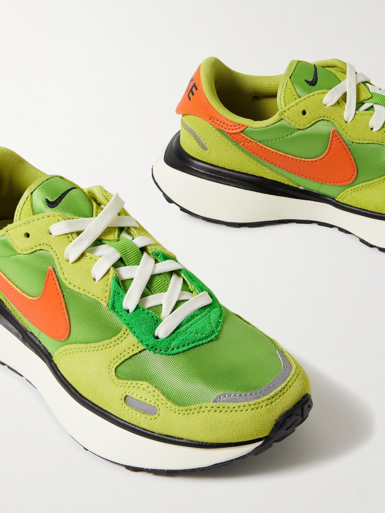 Nike Phoenix Waffle Suede And Leather-trimmed Canvas Sneakers in Green |  Lyst