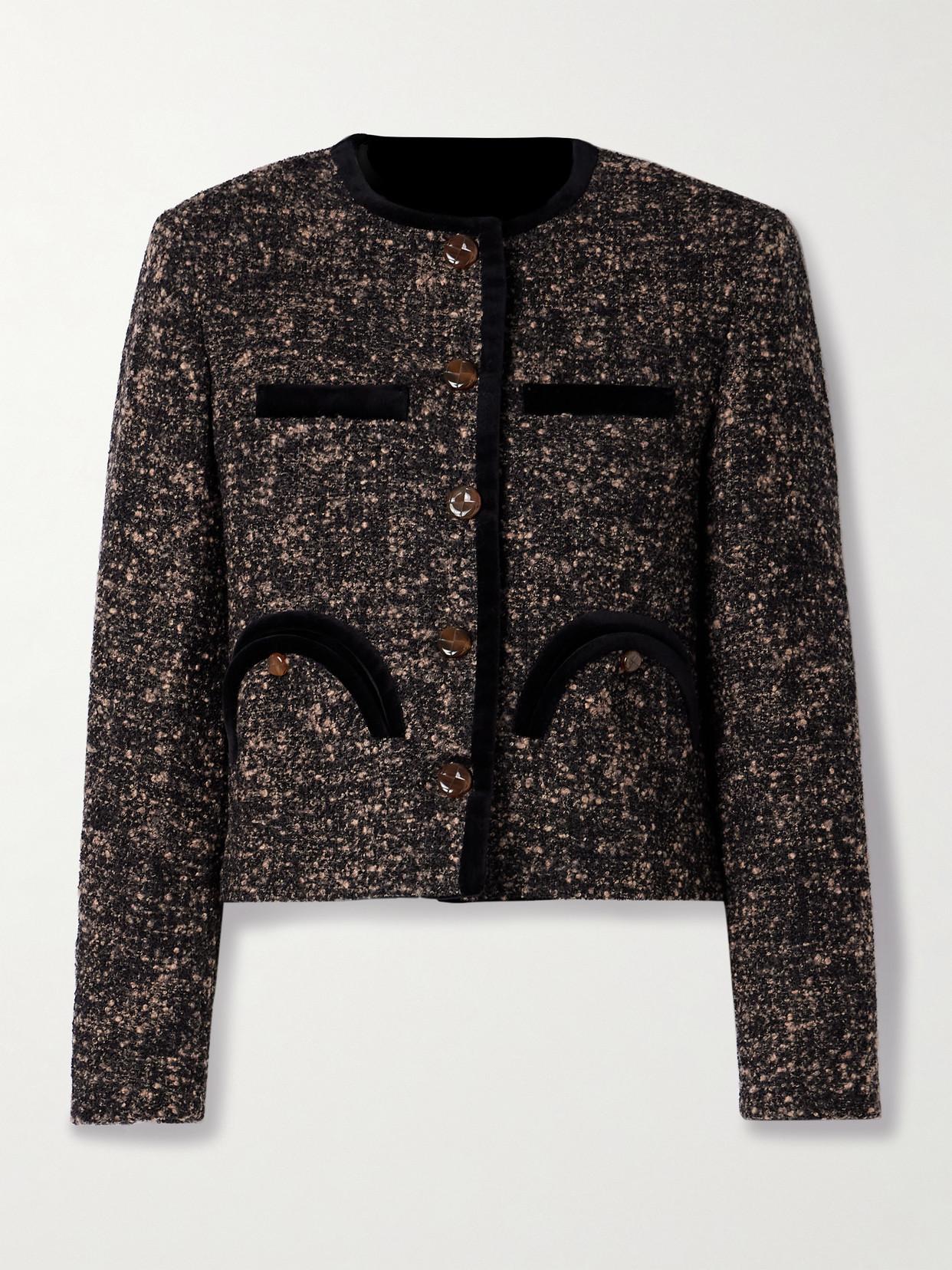 【GENERAL IDEA】Boucle Tweed Knit Jacket BLACK GENERAL IDEA】Boucle Tweed Knit Jacket BLACK