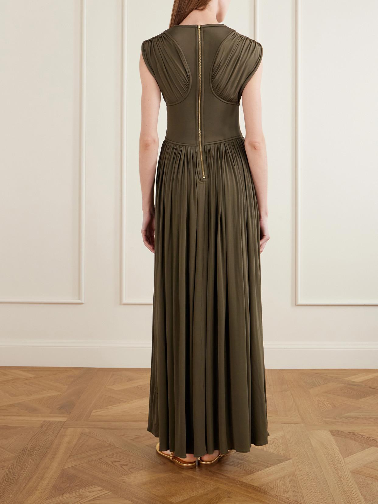 zimmermann sage green dress sunray pleat midi dress main image 0