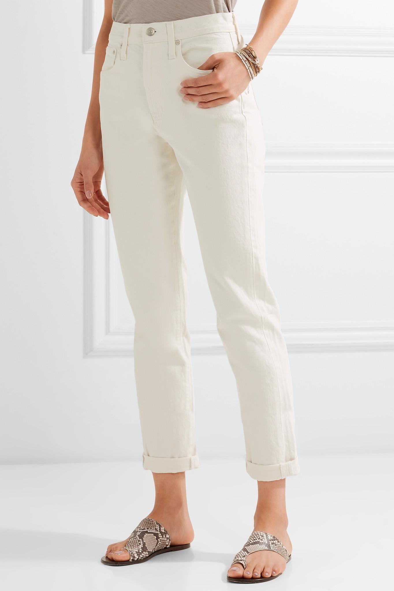 Madewell Denim The Perfect Summer Cropped High-rise Straight-leg Jeans ...