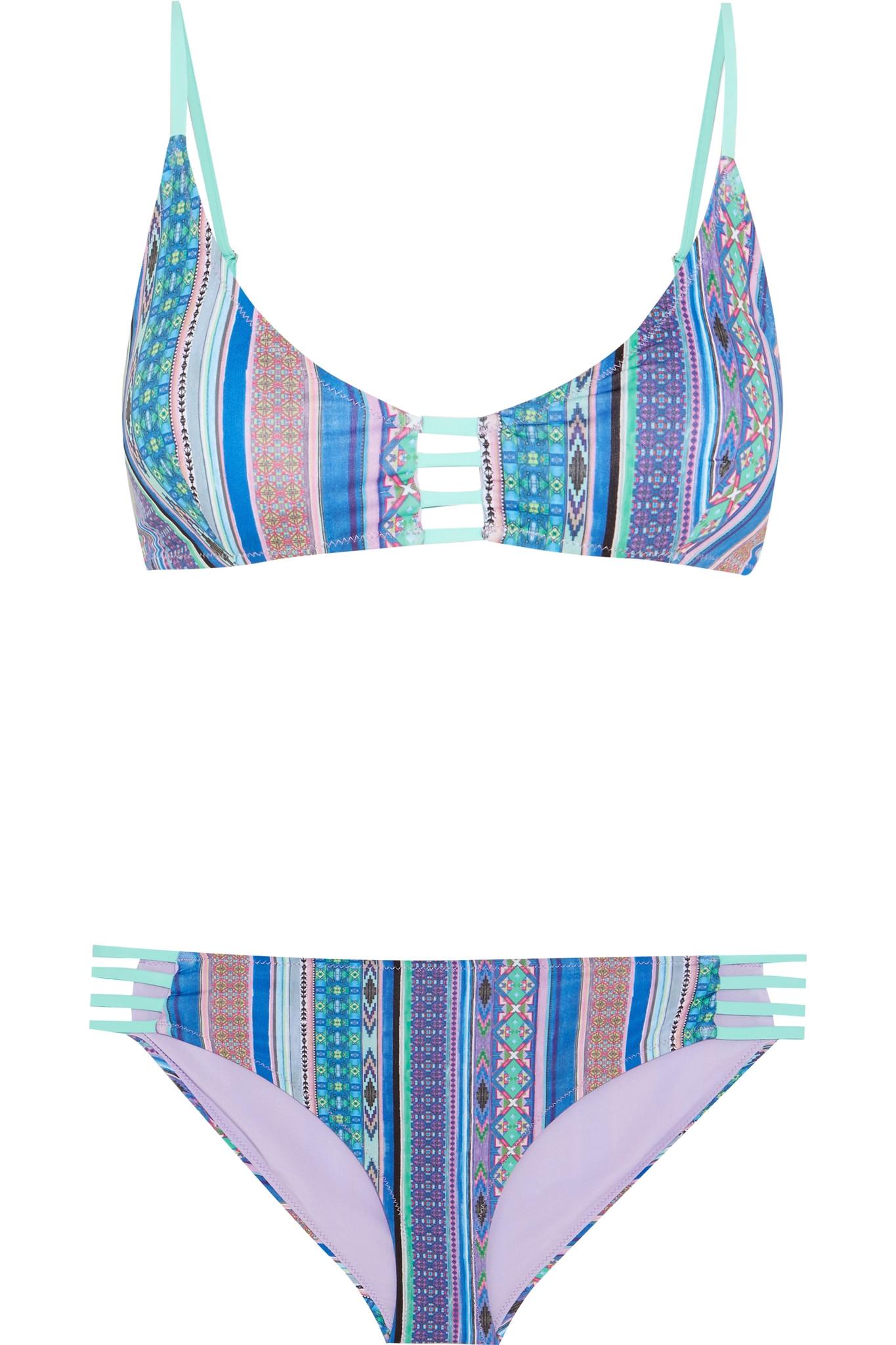 Matthew Williamson Saya cutout printed bikini Matthew Williamson Saya cutout printed bikini