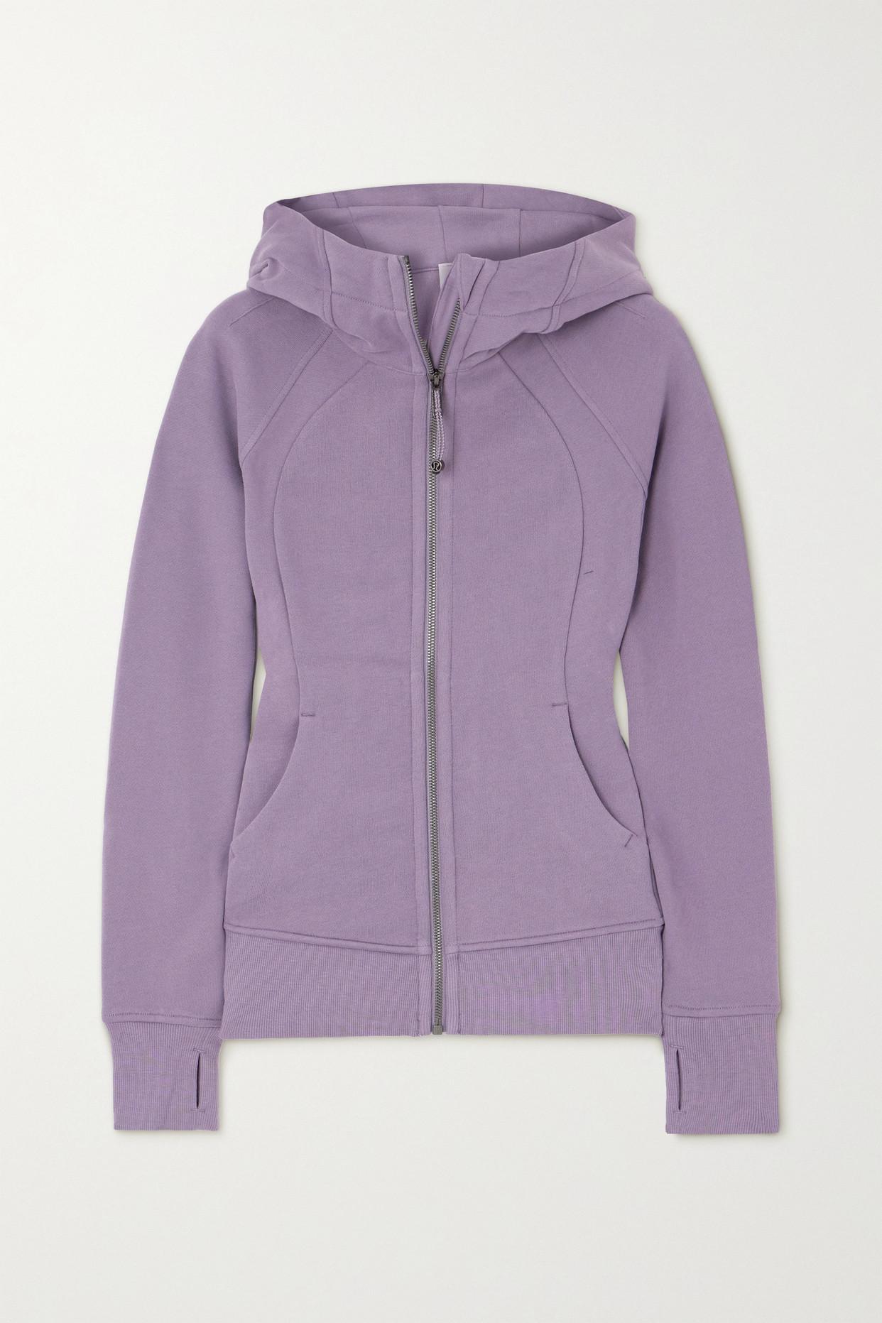 lululemon athletica Scuba Cotton-blend Jersey Hoodie in Purple