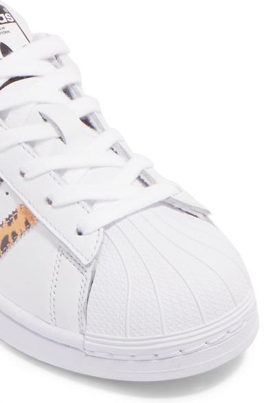 adidas superstar leopard white