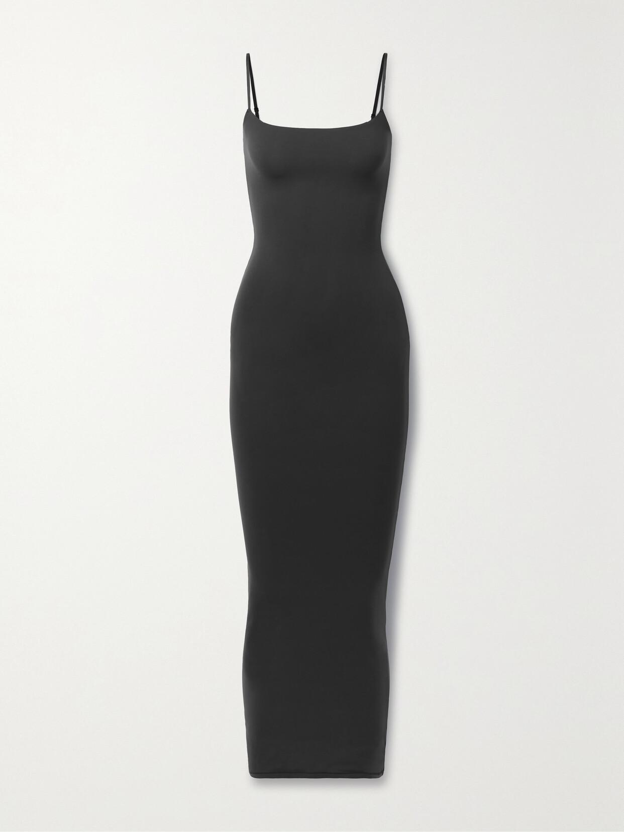 【SKIMS】PETITE Long Slip Dress（身長 160cm 位までの方） Skims Petite Long Slip Dress in Black | Lyst