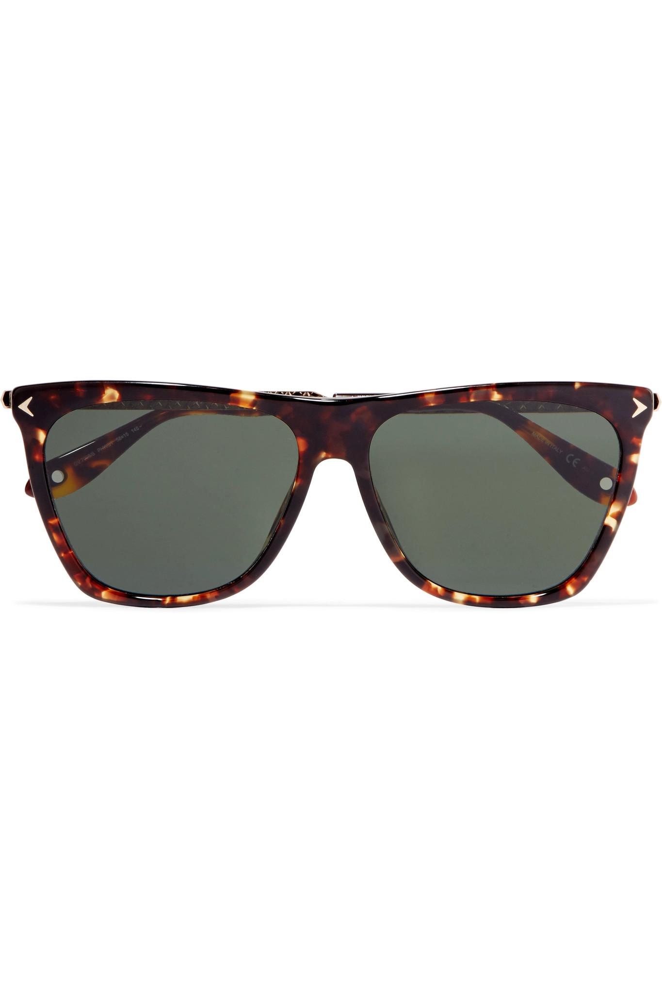 Givenchy D-frame Tortoiseshell Acetate And Gold-tone Sunglasses in Gray