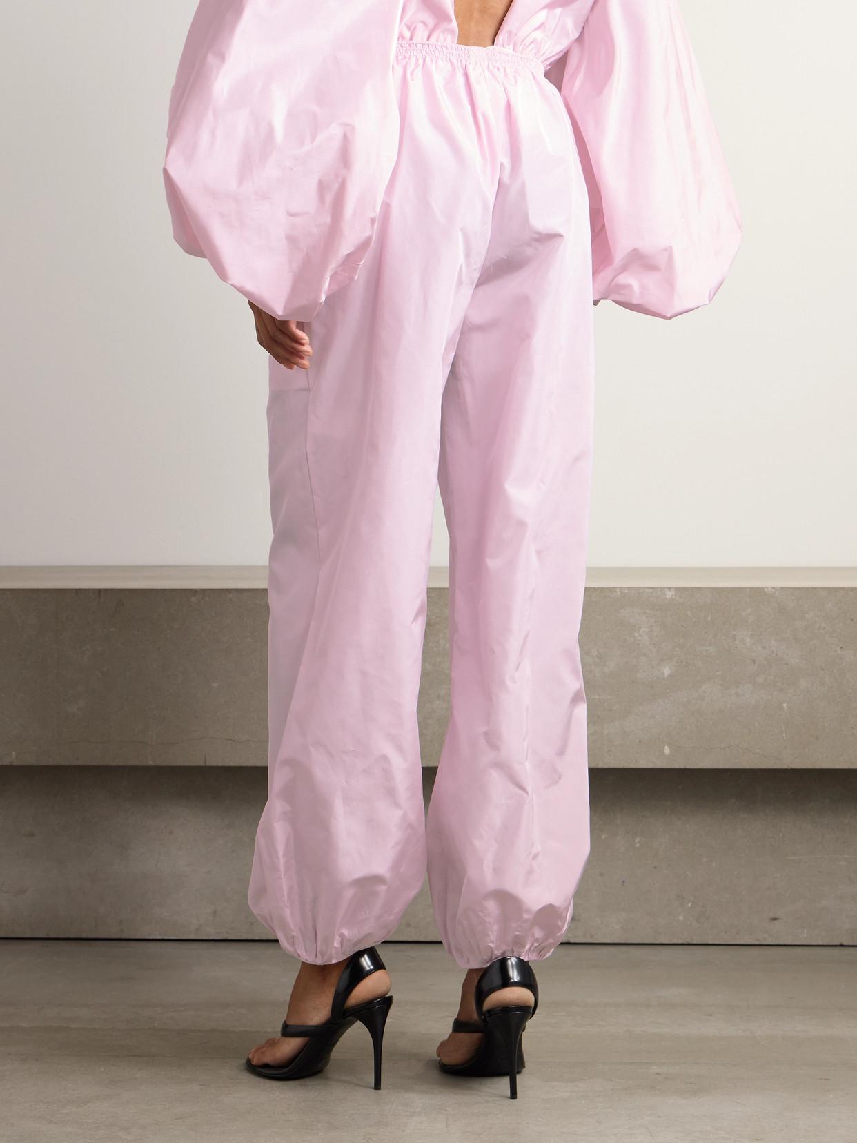 Alaïa Silk-Taffeta Balloon Track Pants in Pink | Lyst