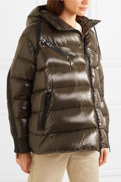 Moncler Liriope Quilted Glossed-shell Down Jacket in Green | Lyst