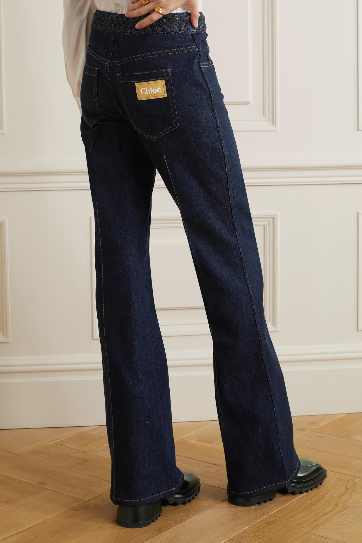 Chloé Braided High-rise Flared Jeans in Blue | Lyst