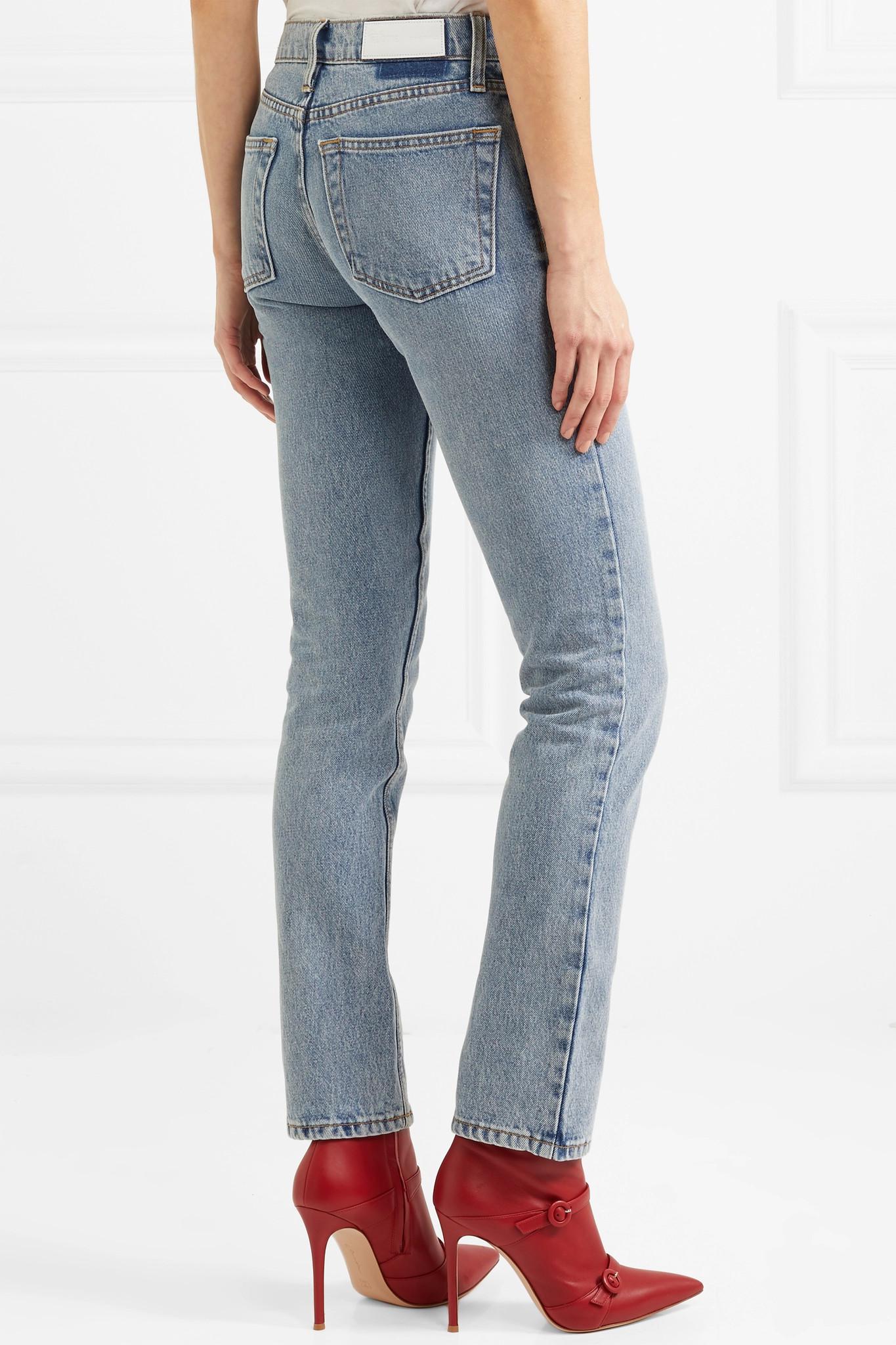 RE/DONE Cindy Crawford The Crawford High-rise Straight-leg Jeans in Blue |  Lyst