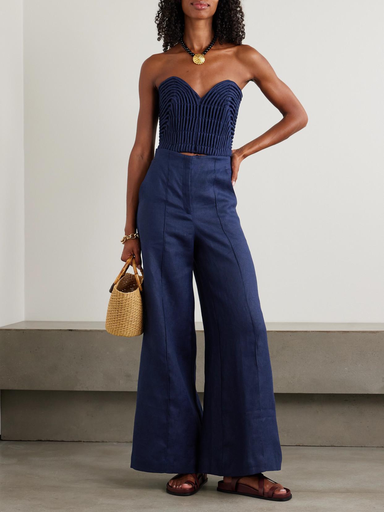【Andres Otalora】ストレッチスキューバ 花柄 ワイドパンツ Andres Otalora Fashion Collections For Women | Moda Operandi