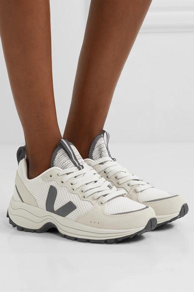 Veja Venturi Suede And Leather-trimmed Mesh Sneakers in White | Lyst