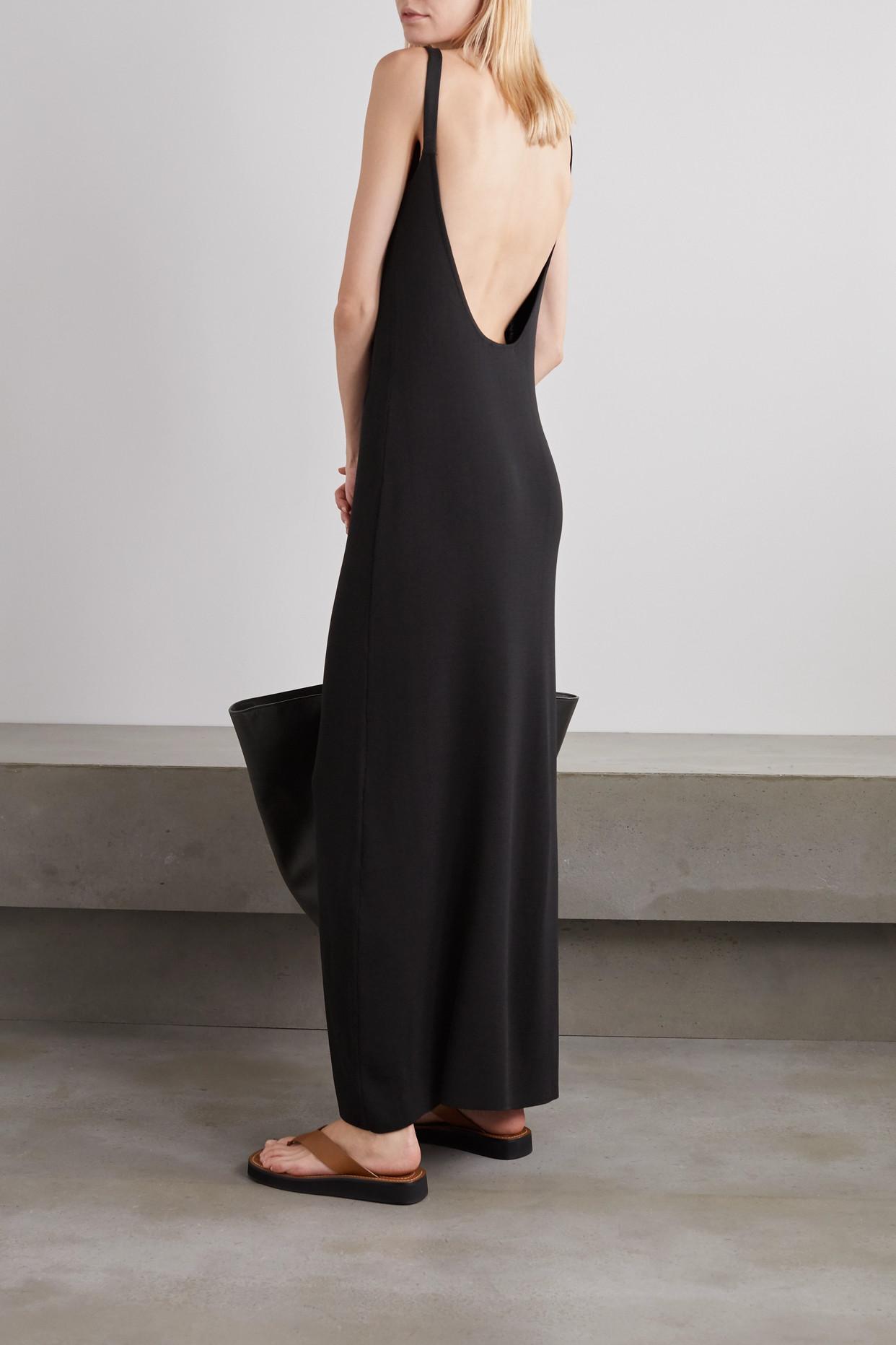 Matteau Open-back Stretch-knit Maxi Dress in Black | Lyst