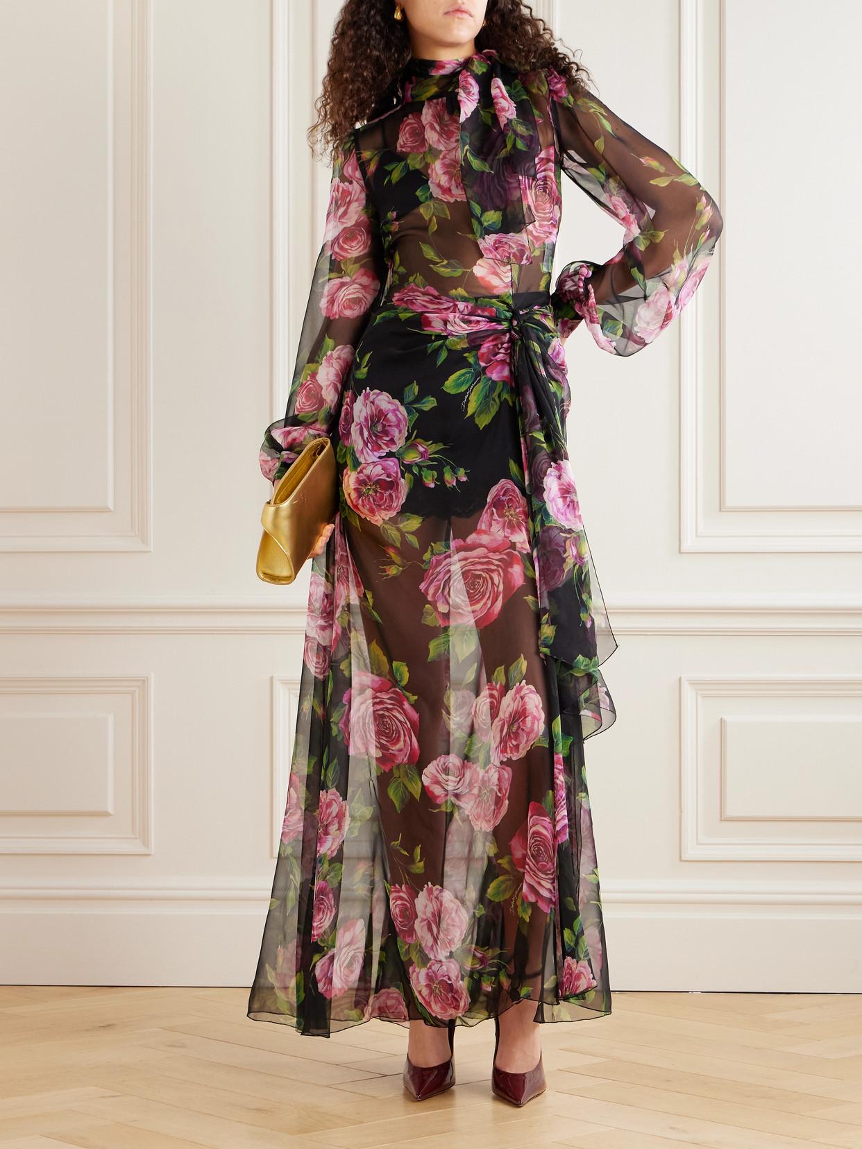 Dolce And Gabbana Dress With Bow Dolce Gabbana Pussybow Wrap