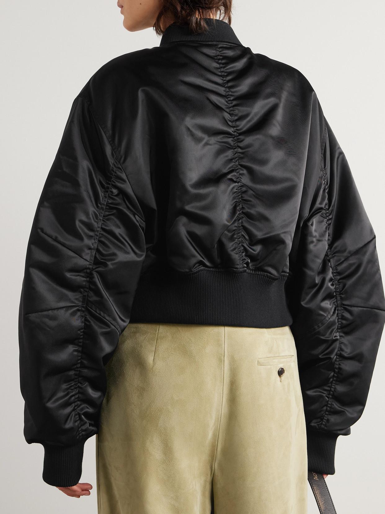 Agolde Shoreditch Ski Club Jett Cropped Recycled Satin-Twill 