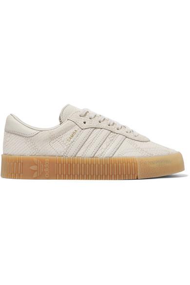 adidas Originals Samba Rose Snake-effect Suede And Leather Platform  Sneakers in Brown | Lyst UK