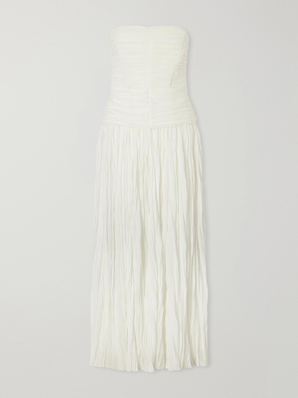 strapless open back dress Zainab Chottani Luxury Chikankari'24 D-10A Lana – Uma's Wardrobe main image 0