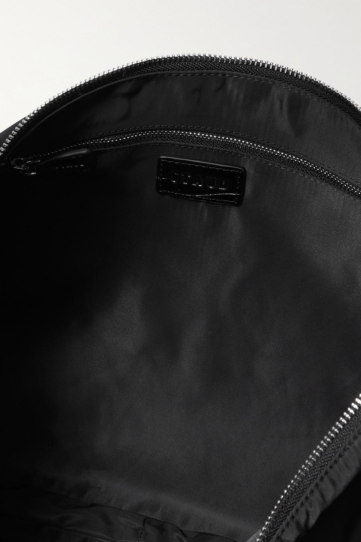 STAUD Sasha Large Leather-trimmed Nylon Shoulder Bag in Black