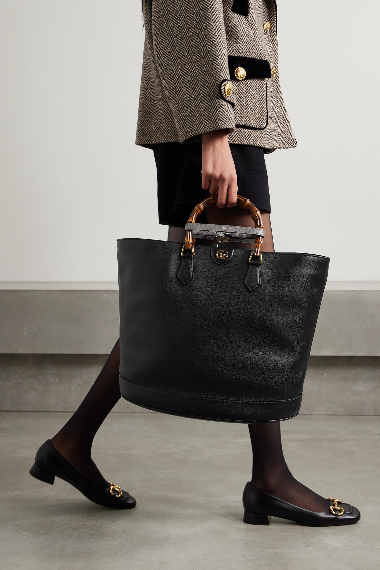 Gucci Diana medium tote bag in black leather