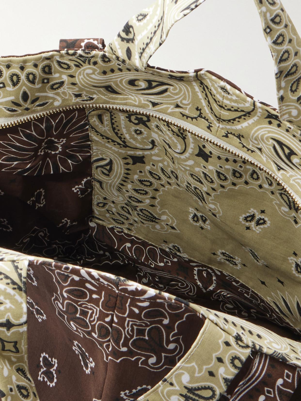 Call it By Your Name Bandana-Print Cotton-Canvas Tote in Brown | Lyst