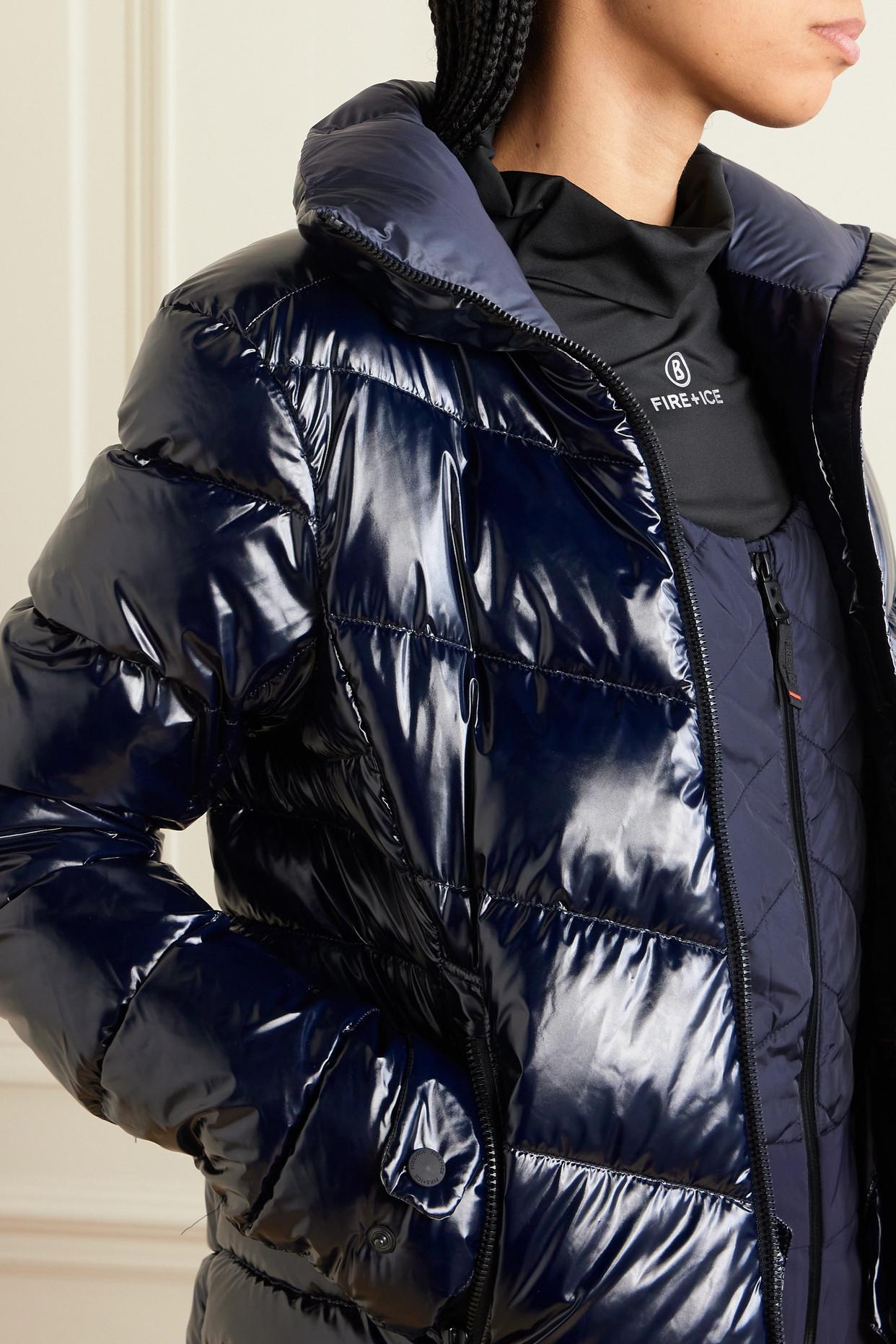 Bogner Fire + Ice Saelly Quilted Padded Glossed Hooded Ski Jacket in Blue |  Lyst