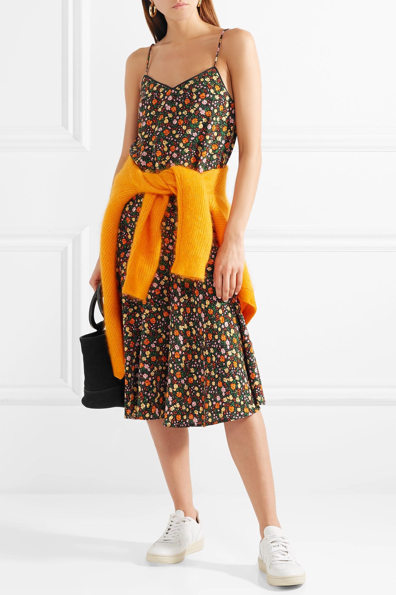 Joycedale Floral Silk Slip Dress - Size 