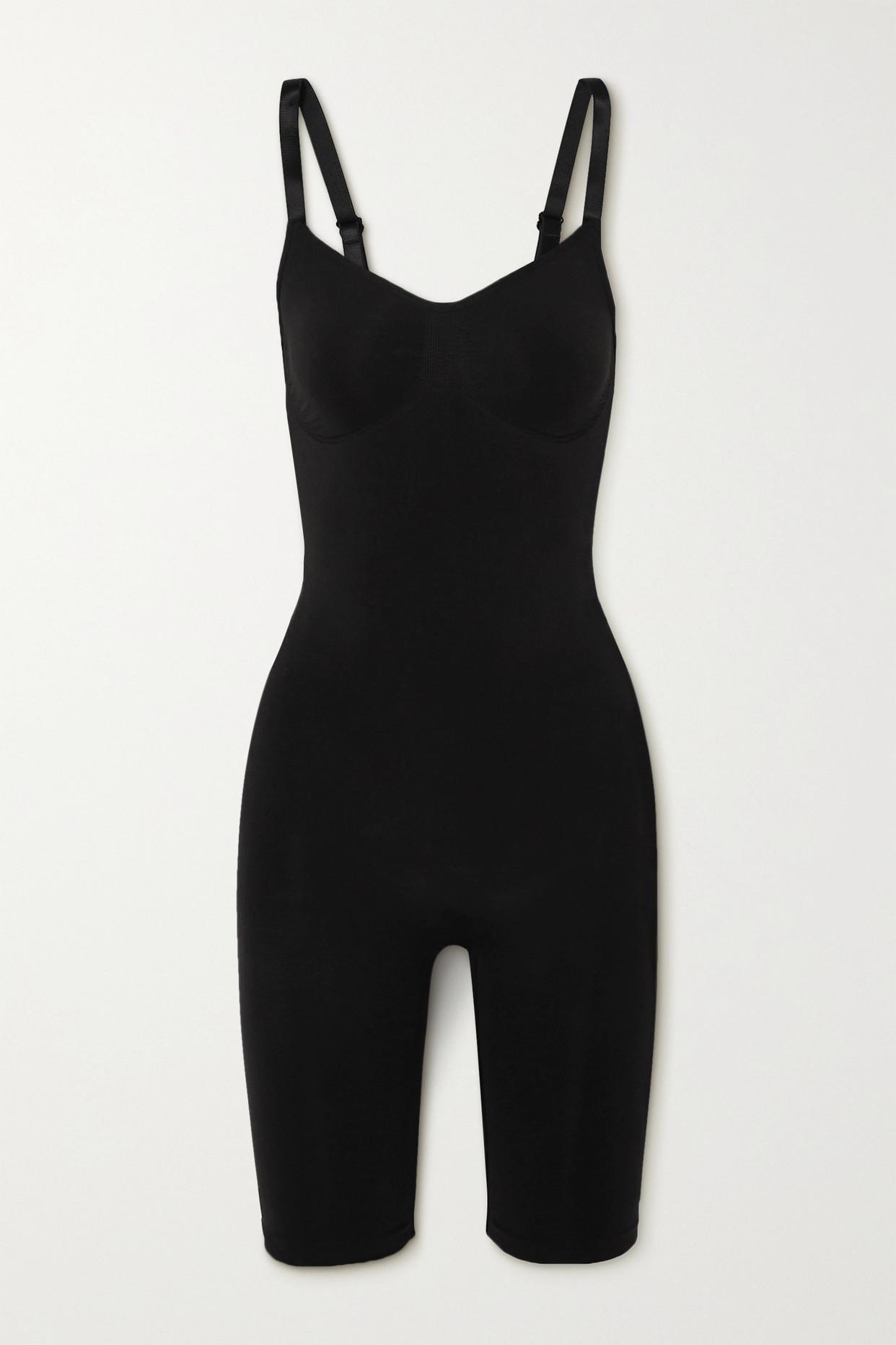 Skims Seamless Sculpt Low Back Bodysuit in Black | Lyst