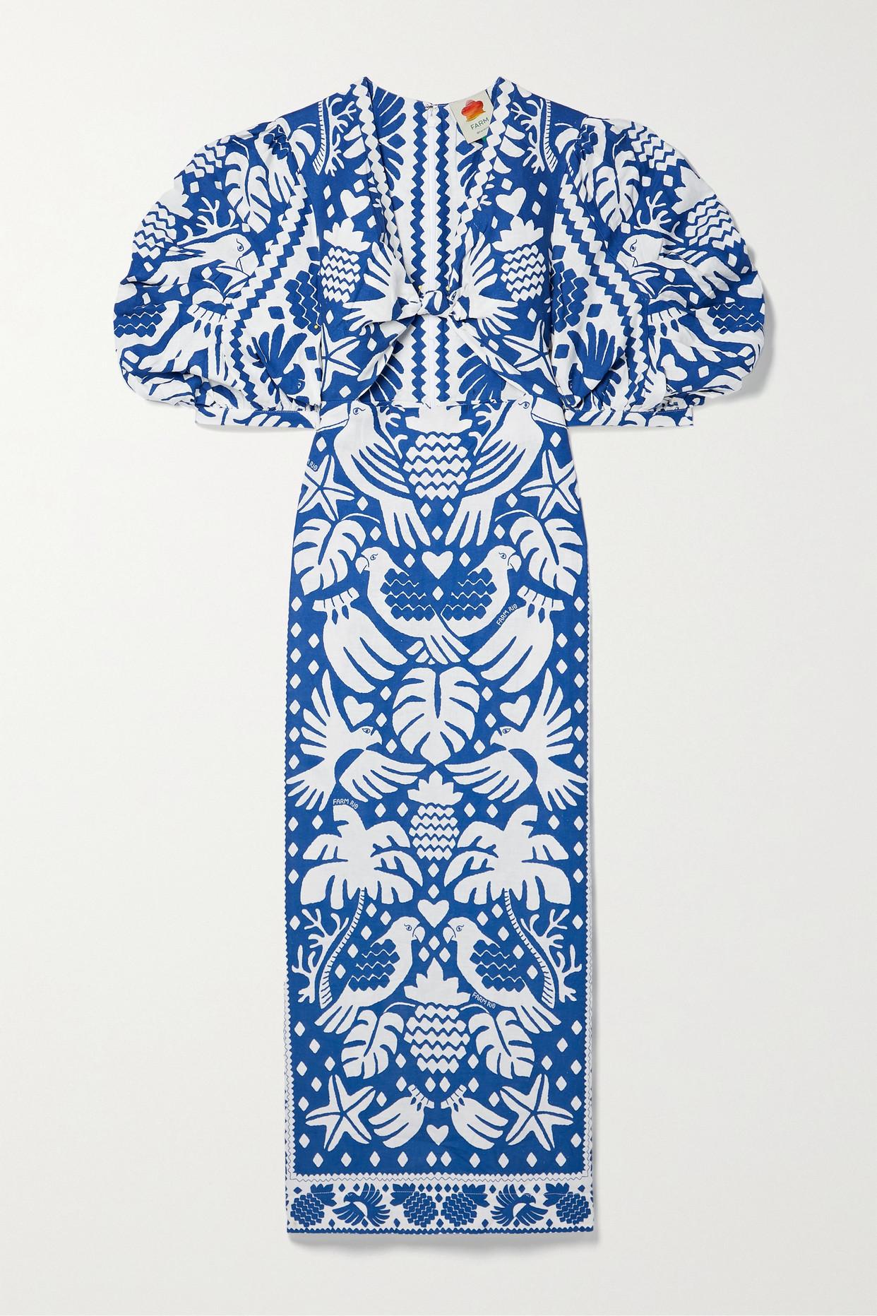farm rio jungle scarf midi dress Farm Rio Jungle Scarf Midi Dress - Jungle Scarf Navy Blue