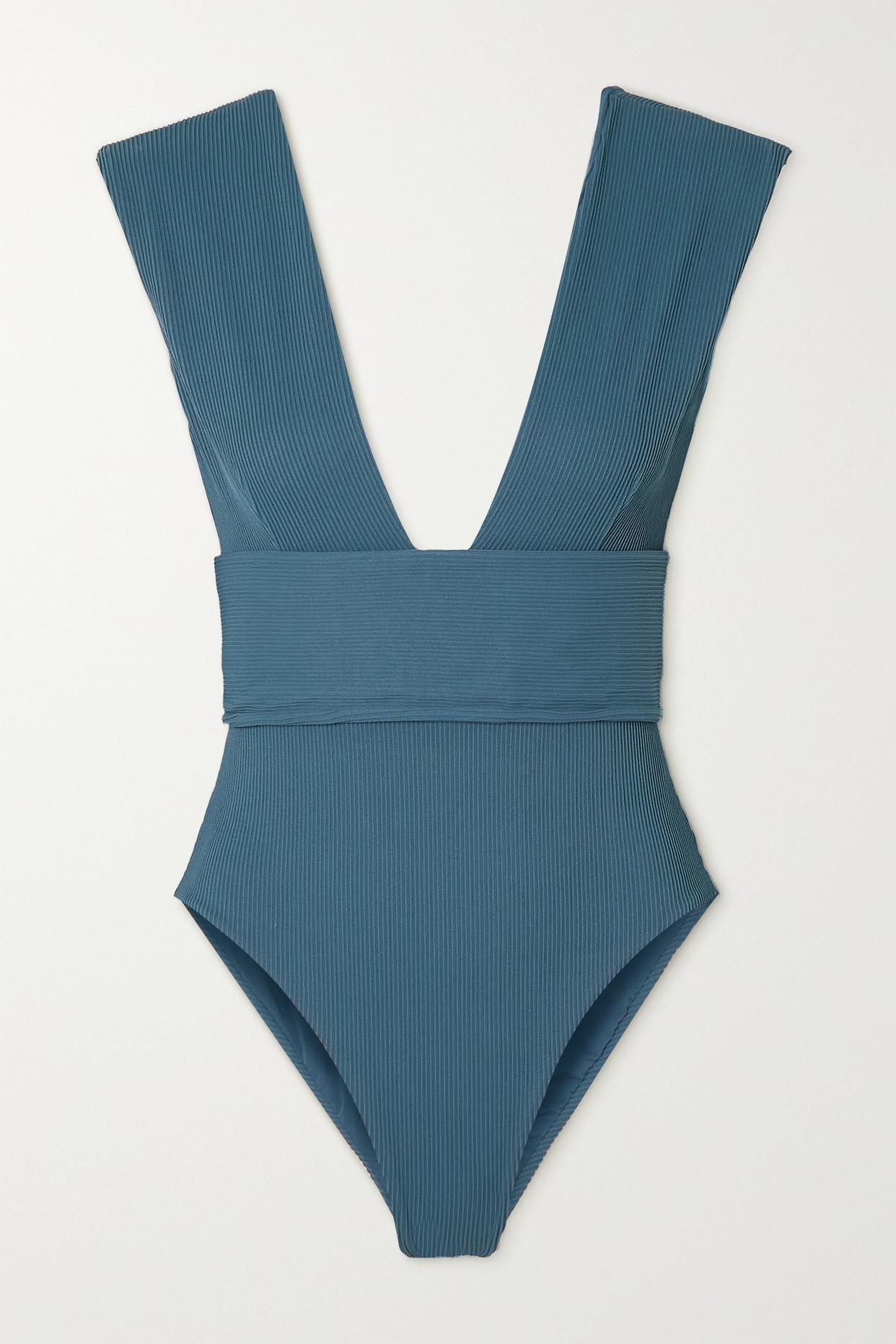 Haight + Net Sustain Isabel Ribbed Swimsuit in Blue | Lyst