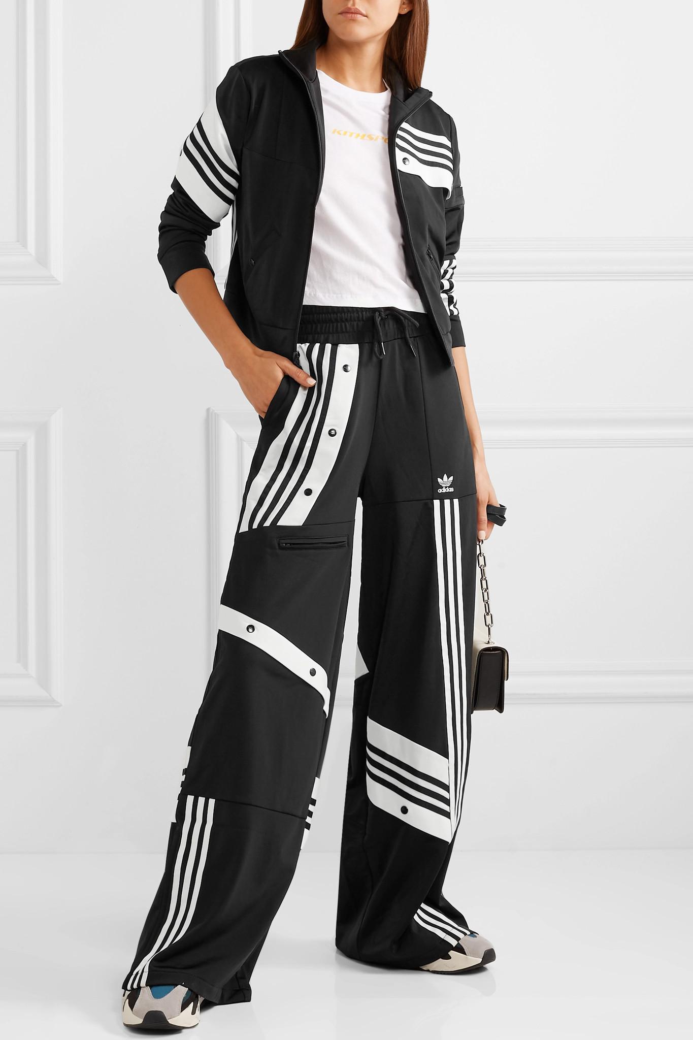 adidas Originals Daniëlle Cathari Snap-embellished Patchwork Jersey Track  Pants in Black | Lyst