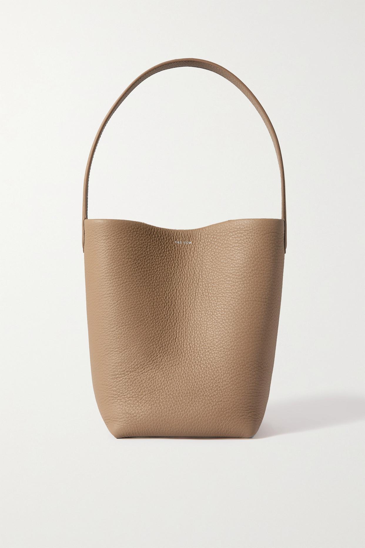 Park Small Leather Tote Bag in Black - The Row