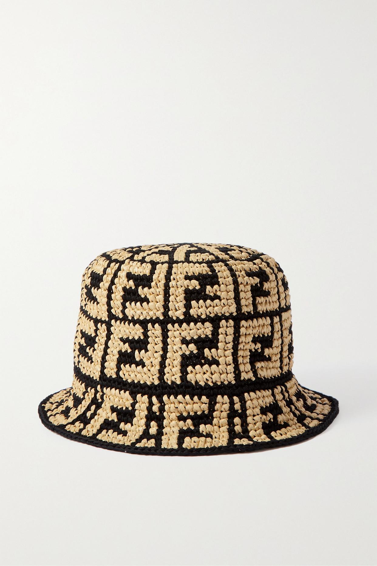 FF motif crochet bucket hat | FENDI 