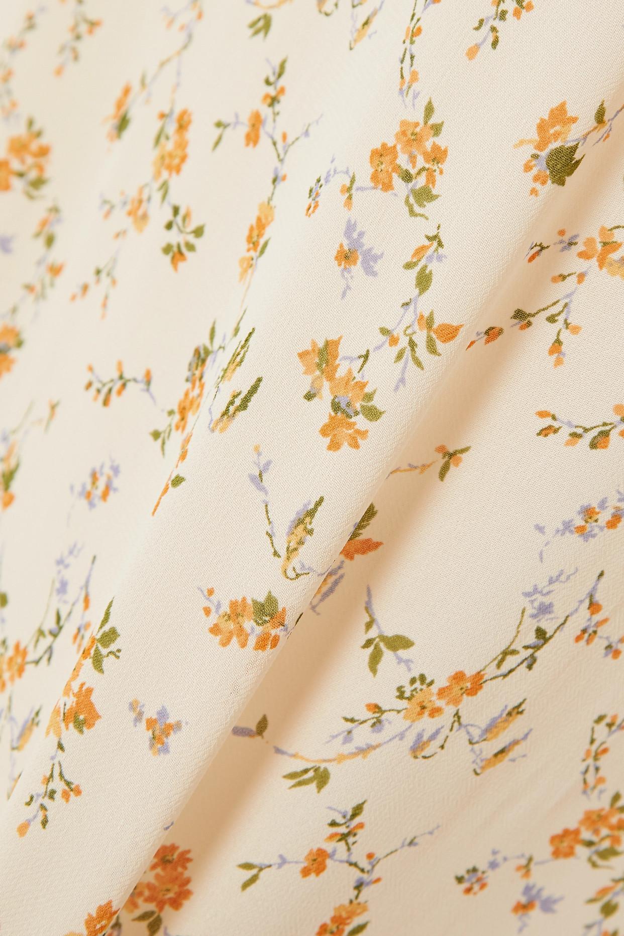 REFORMATION + NET SUSTAIN Maebry ruffled floral-print georgette midi dress