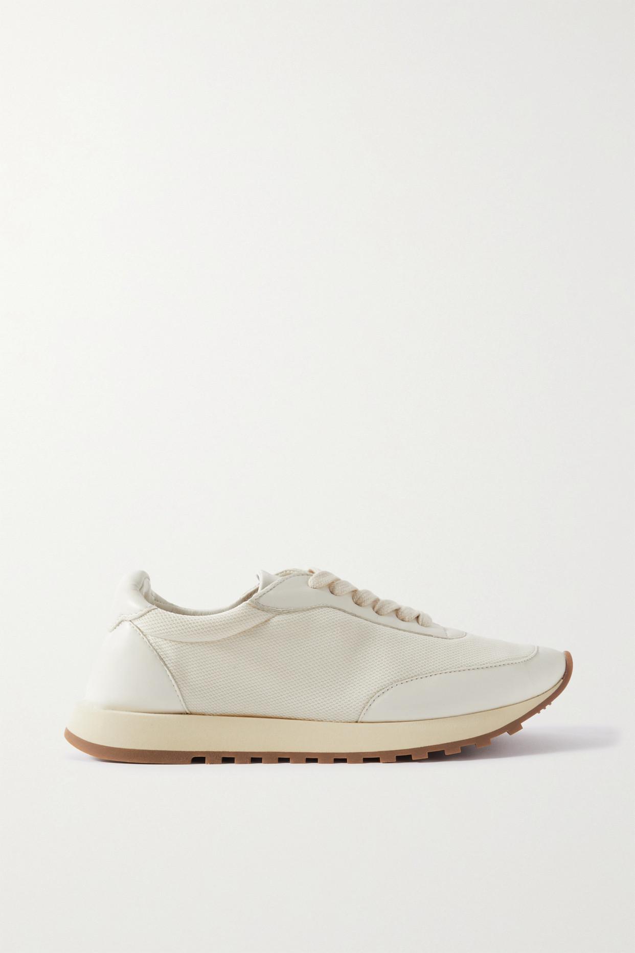 The Row Owen Runner Leather And Mesh Sneakers in White | Lyst