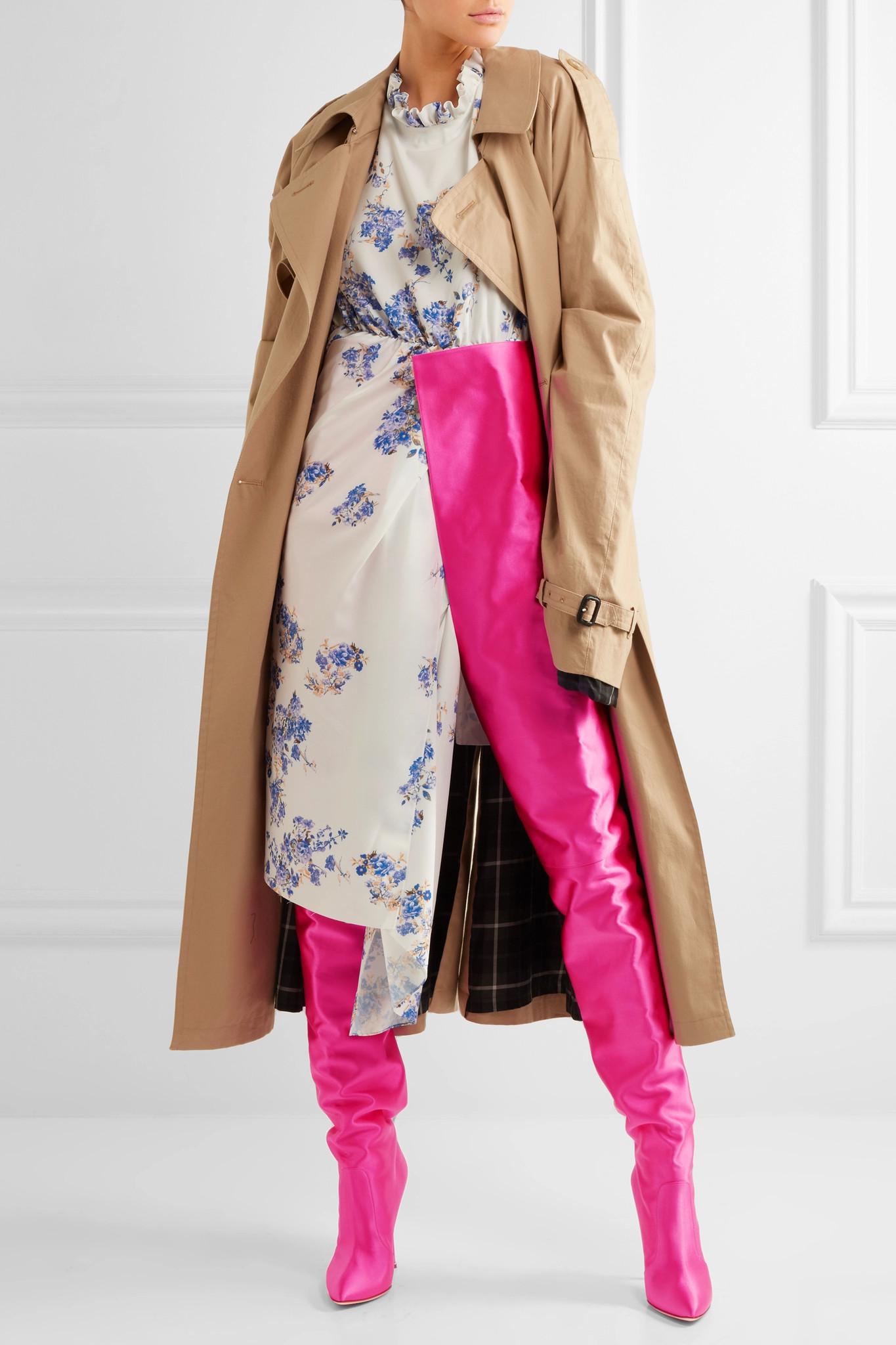 vetements x manolo blahnik satin boots