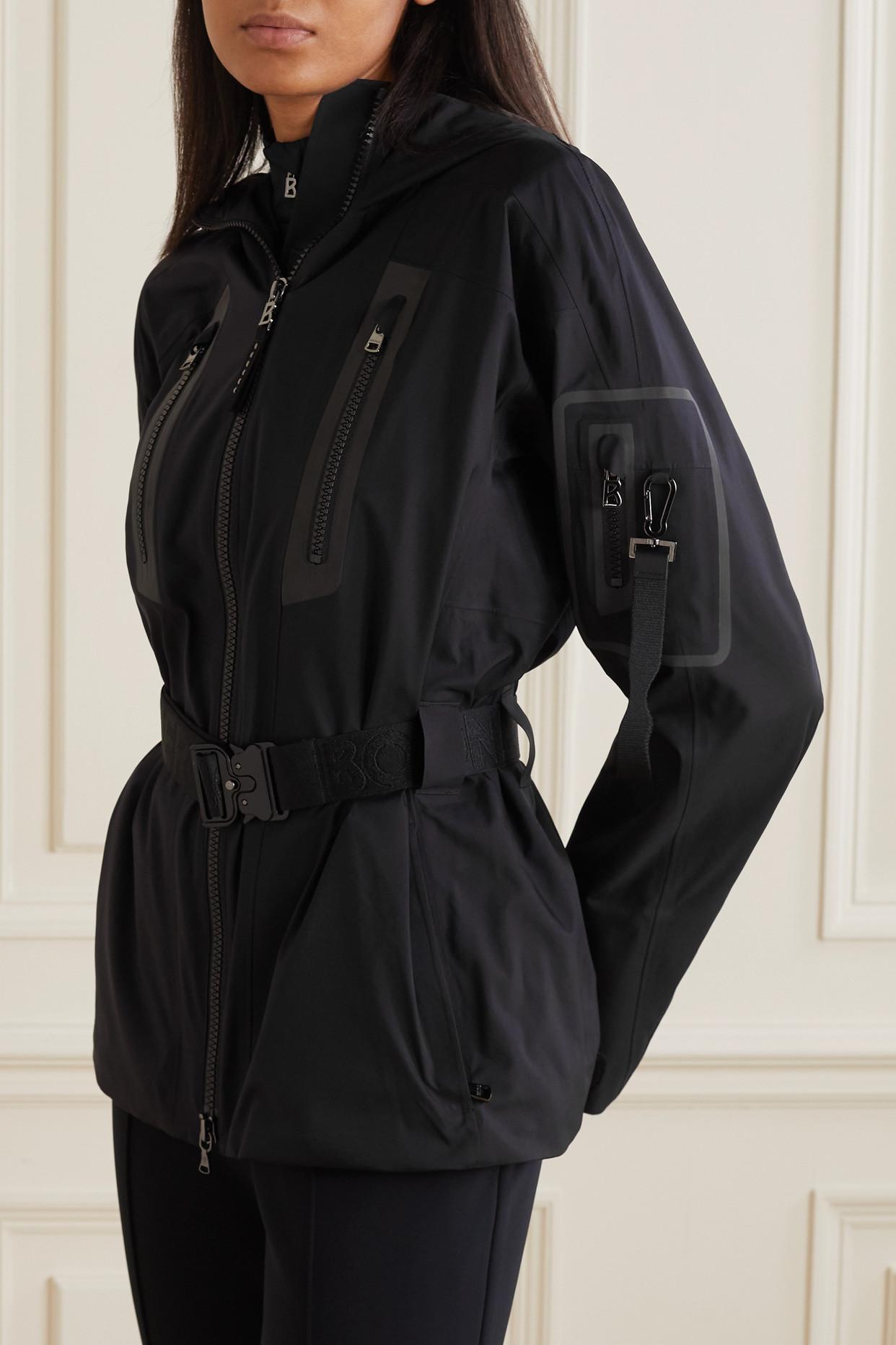 Bogner Eve-t Belted Printed Ski Jacket in Black | Lyst