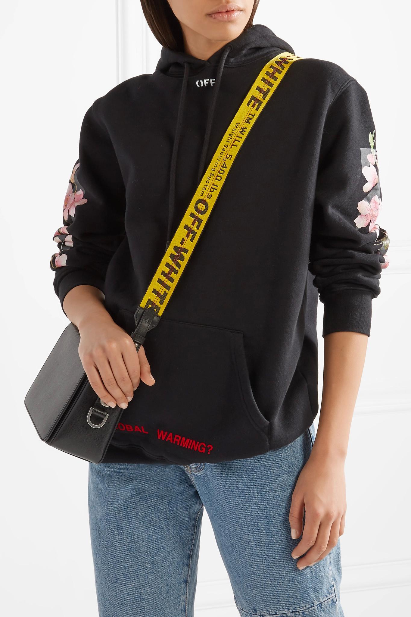 Off-White c/o Virgil Abloh Leather-trimmed Jacquard Bag Strap in Yellow - Lyst