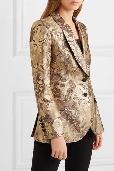 Dolce & Gabbana Lace Metallic Brocade Blazer - Lyst
