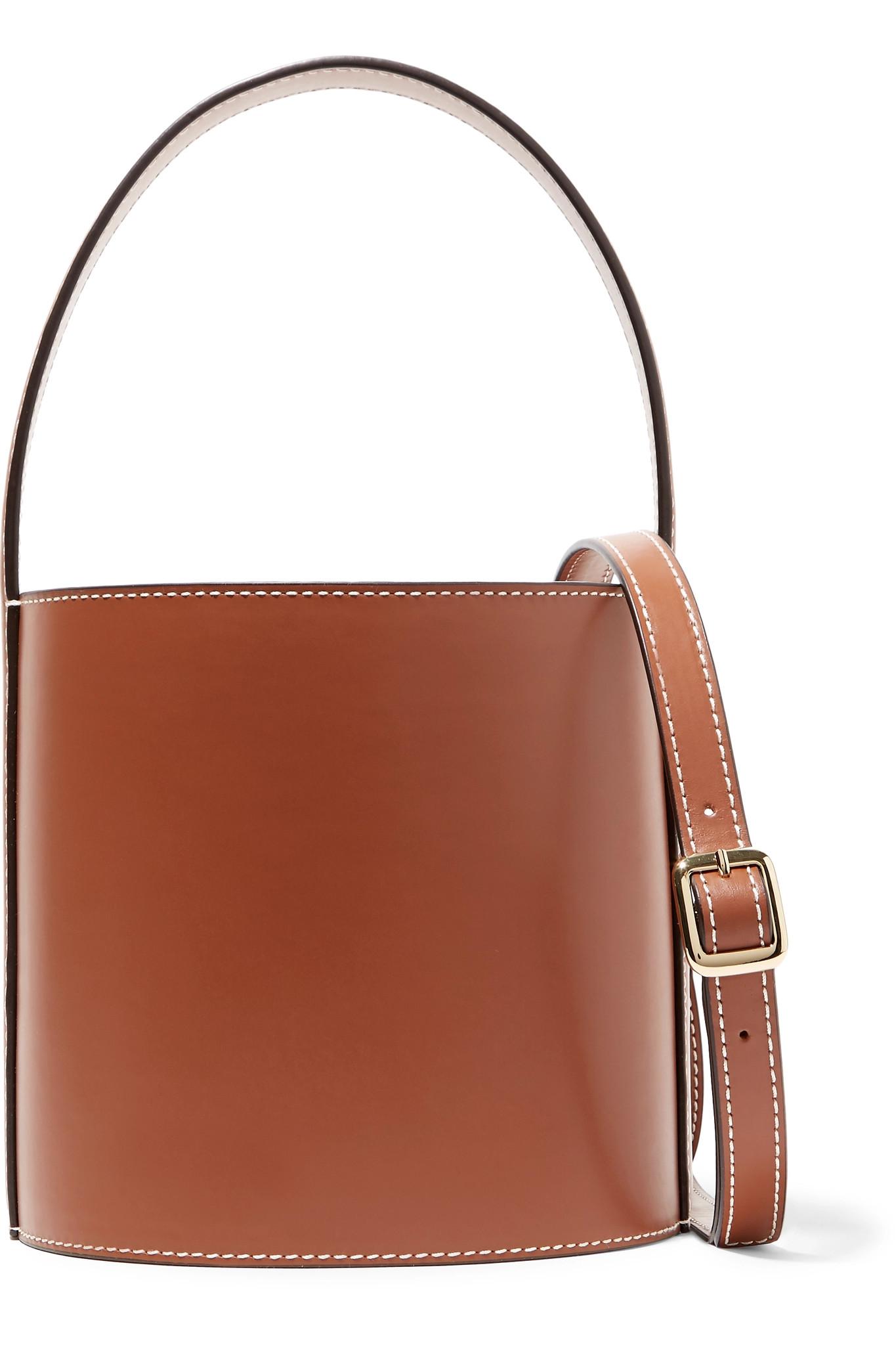 Staud Brown Leather Bucket Bag